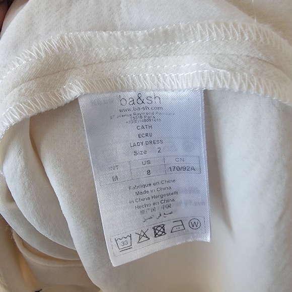 ba&sh women's button front cath mini dress size 8 V-neckline short sleeve - Picture 7 of 7